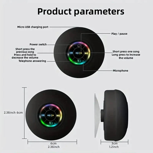 HydroShowerJet™ - Waterproof Bluetooth Speaker